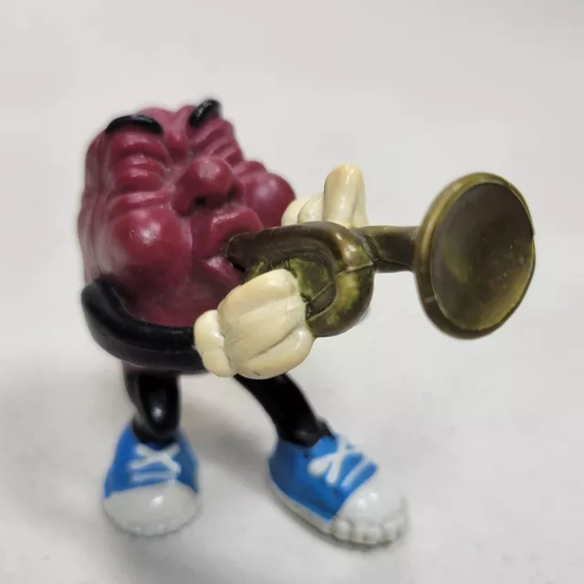 Vintage 1988 California Raisin Trumpet Player Blue Shoes 2" Figure Hardees