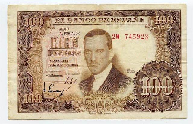 SPAIN 1953 1000 Pesetas P# 145a