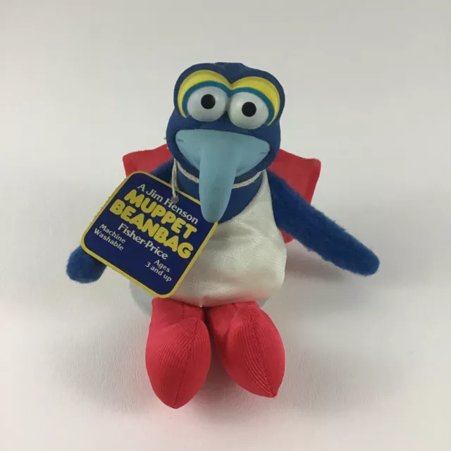 Gonzo Muppets Beanbag 7" Plush Fisher Price #868 Jim Hensons Vintage 1981 w Tags