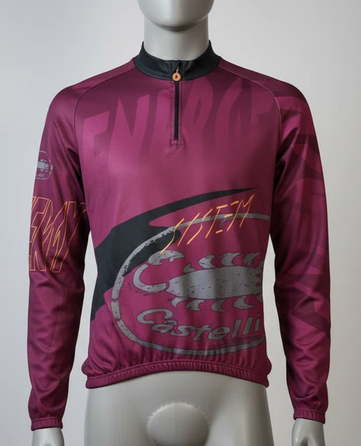 Maillot Cycliste Vintage LOOK By Castelli, Rose, Taille 5XL, Polyester