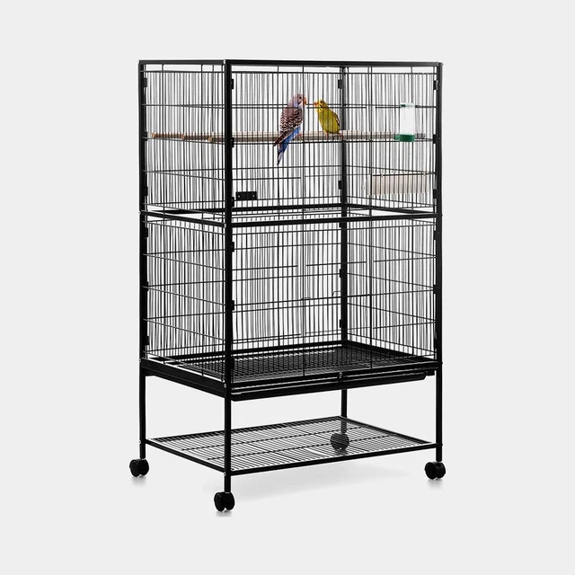 Photo inspiration: Visual Reference: Large Budgie Cage Big Wide Parrot Bird Aviary Metal Wheels