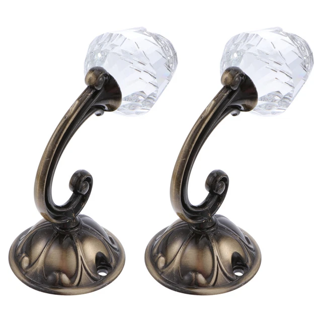 Tenda di cristallo gancio supporto tenda decorativo ganci tieback lega di zinco