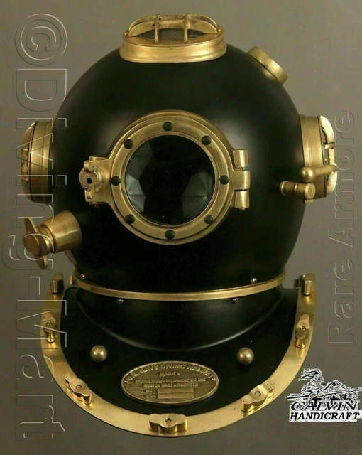 Divers Helmet 18" Diving Helmet U.S Navy Mark V Deep Sea Antique Scuba Vintage J
