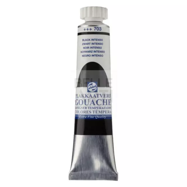 Tempera Extra Fino Gouache De 60ml Negro Intenso