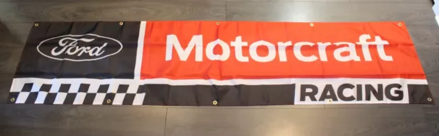 Ford Motorcraft Racing Banner Flag Big 2x8 feet Automotive Car Mechanic Garage