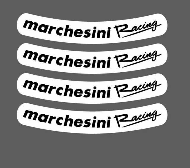 Set Adesivi per Cerchi Marchesini Racing nero fondo trasparente