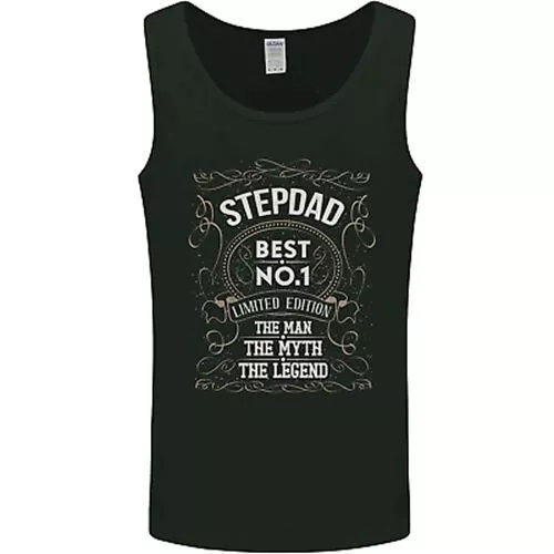 Father's Day No 1 Stepdad Step Dad Funny Mens Vest Tank Top