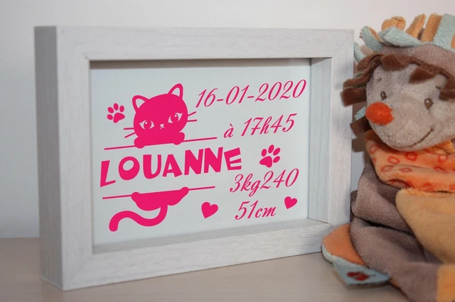 Cadre de Naissance personnalisé -- Cadeau de naissance Original