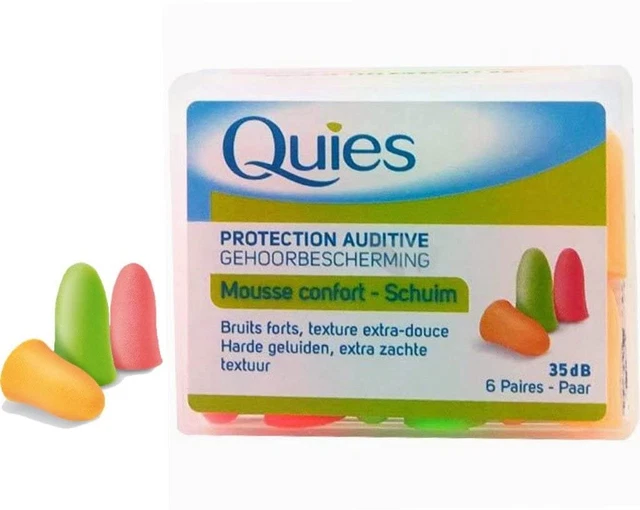Soft Foam Ear Protection Plugs 35Db - Pack of 6 Pairs