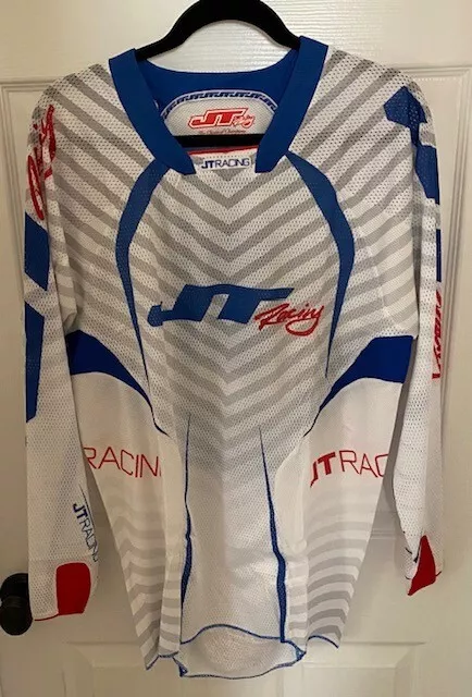 NEW JT Racing Evolve Protek Dirt Bike MX Motocross Jersey RED/WHITE/BLUE