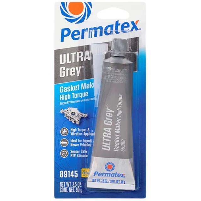 Permatex Ultra Grey RTV Silicone Gasket Maker Sealant 99g 89145 High Torque