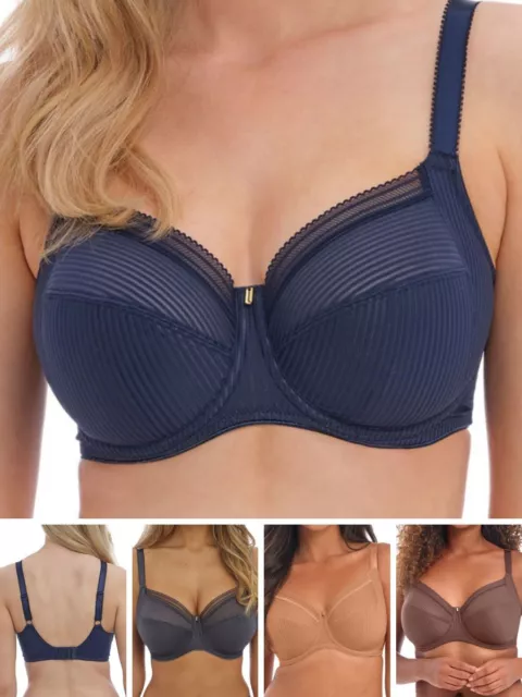 Fantasie Fusion Bra Full Cup Side Support Non Pad Bras Navy Slate Coffee Roast