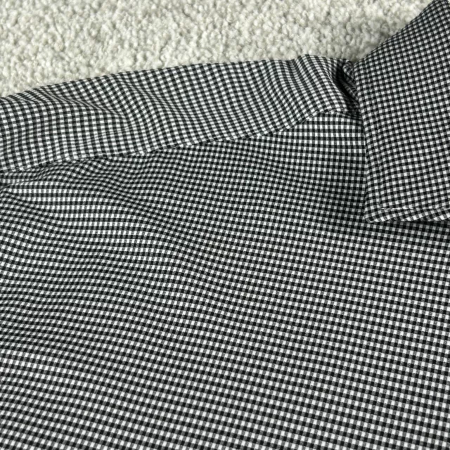 Hugo Boss Jason Slim Fit Long Sleeve Button Up Shirt Black White Check Size 18 3