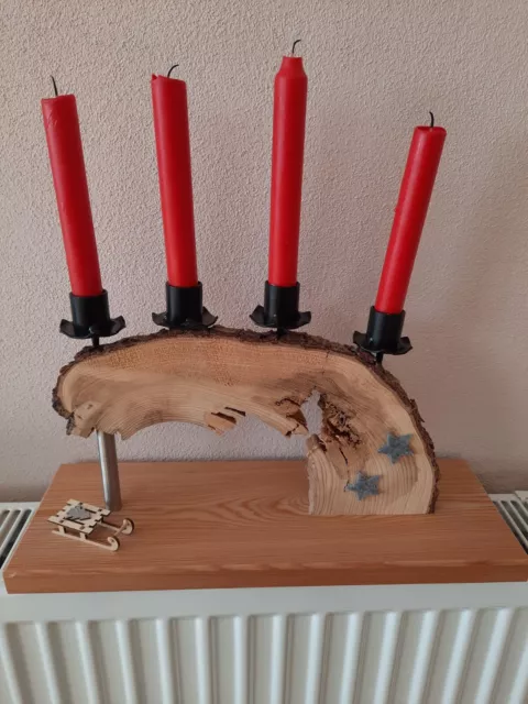 Adventsgesteck Adventskranz Holz (ohne Kerzen)