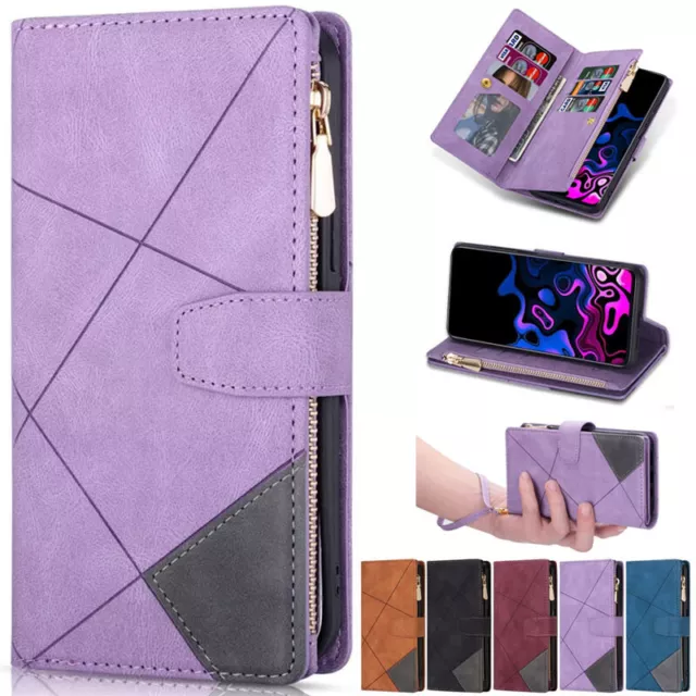 For Samsung A54 A14 A53 A33 A13 A32 A52 5G Zipper Leather Case Wallet Flip Cover