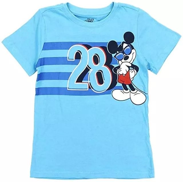 MICKEY MOUSE DISNEY Boys Sky Blue Tee T-Shirt NWT Toddler's Size 2T or 4T