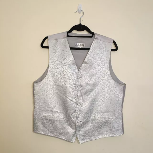 Blakes Clothing Floral Wedding Waistcoat White Made in England Mens Size 44