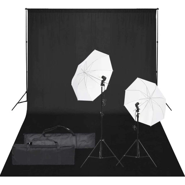 Kit per Studio Fotografico con Set di Luci e Fondale 5199397