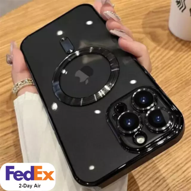 Shockproof Mag Safe TPU Case For iPhone 15 14 Pro Max 13 12 11 Camera Lens Cover