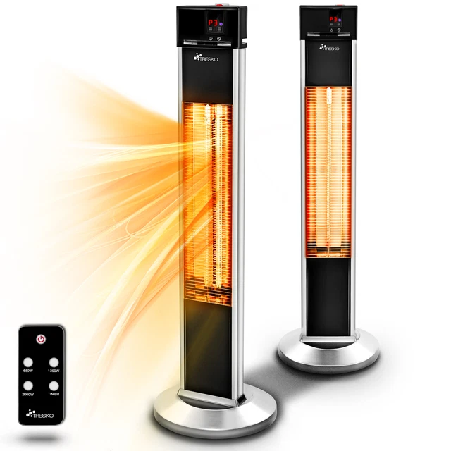TRESKO Stand Heizstrahler 2000W Wärmestrahler Infrarotstrahler Terrassenstrahler