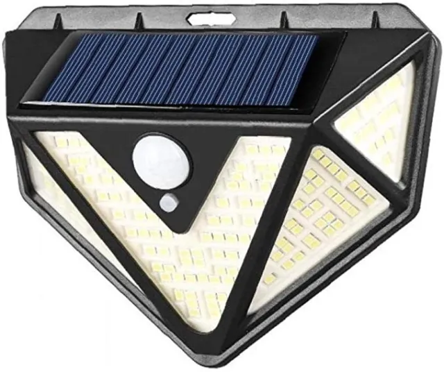 Wandleuchte 166 LED Solar PIR Bewegungssensor Outdoor 3 Modi Sicherheit Alarm