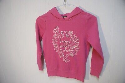 George Girls Print Hooded Sweatshirt -Pink- Age 7-8 Years (Na22)