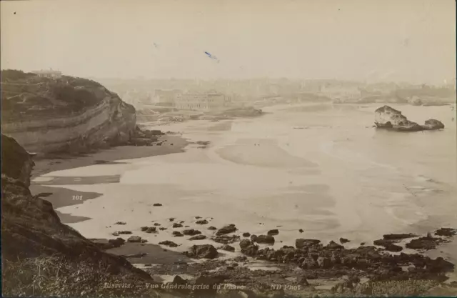 France, Biarritz, Vue générale prise du Phare, ca.1870, vintage albumen print vi