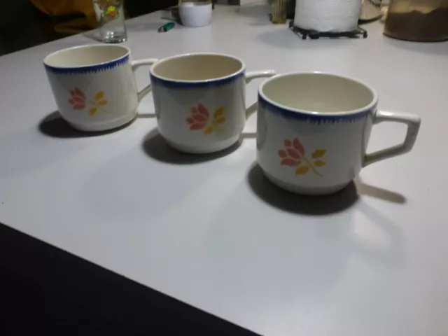 Lot de 3 Tasses à chocolat thé anciennes en faience Digoin Sarreguemines ?