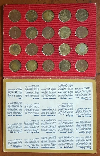 SHELL VOLISTORIA 20 Medaglie La Storia dei Colopionieri - completo - ottimo