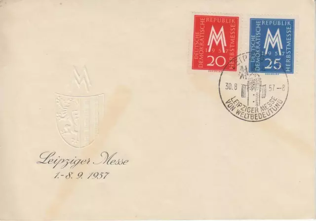 DDR MiNr.: 596 / 597  FDC Leipziger Herbstmesse