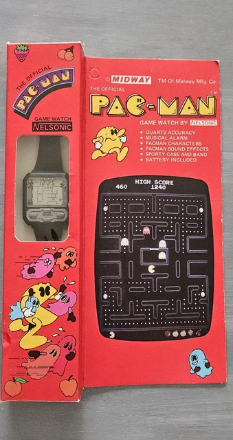 NELSONIC PAC MAN Game Watch 1982 Complete Original Set Fully