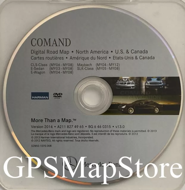 2004-2012 Mercedes Maybach GPS COMAND Navigation DVD U.S Canada Map 2014 Update