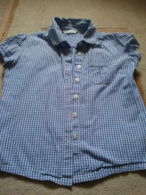 M&S Marks and Spencer uniforme scuola femminile gingham estiva a scacchi, età 9