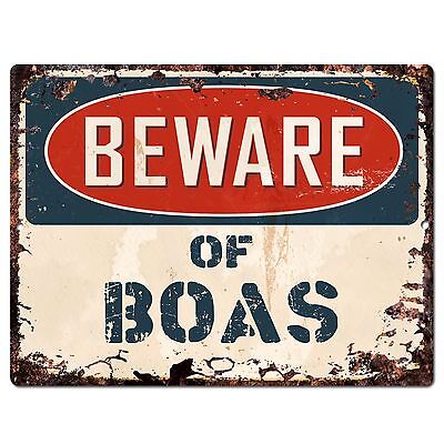 PP1836 Beware of BOAS Plate Rustic Chic Sign Home Store Wall Decor Gift