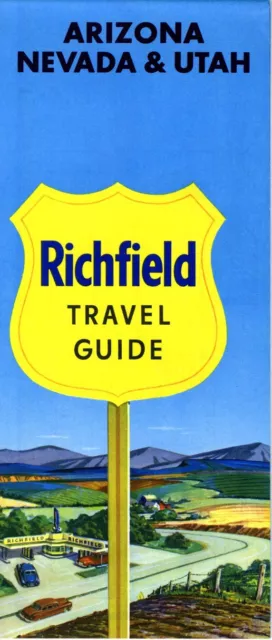 1956 Richfield Road Map: Arizona Nevada Utah NOS