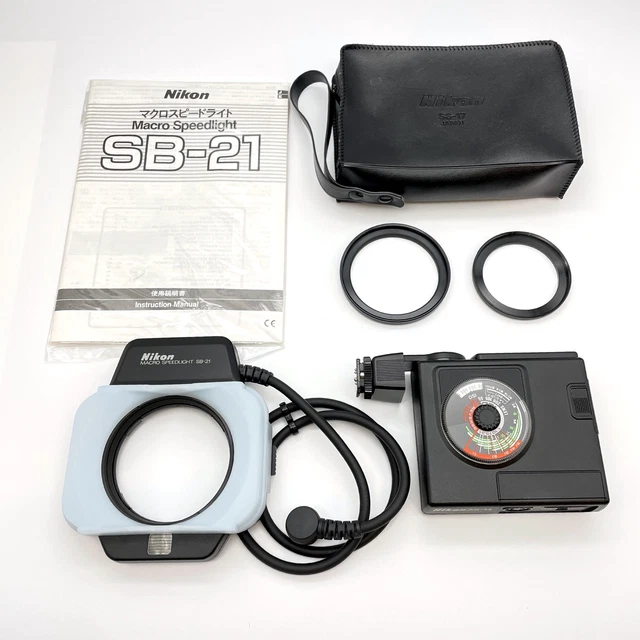 [ MINT ] Nikon Macro Speedlight UNIT SB-21B For Nikon SLR w/ AS-14 From JAPAN