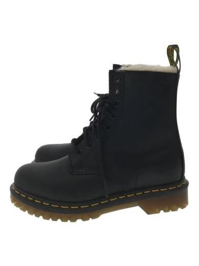 Dr.Martens Lace Up Boots 37 Blk Leather Inner Fur Aw006 5MQ72