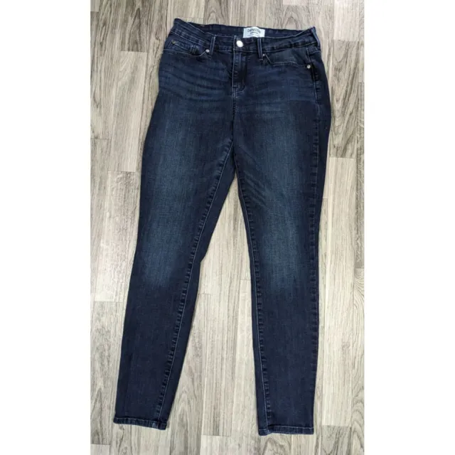 Denizen From Levis Womens Size 8 M Mid Rise Skinny Whiskered Denim Blue Jeans