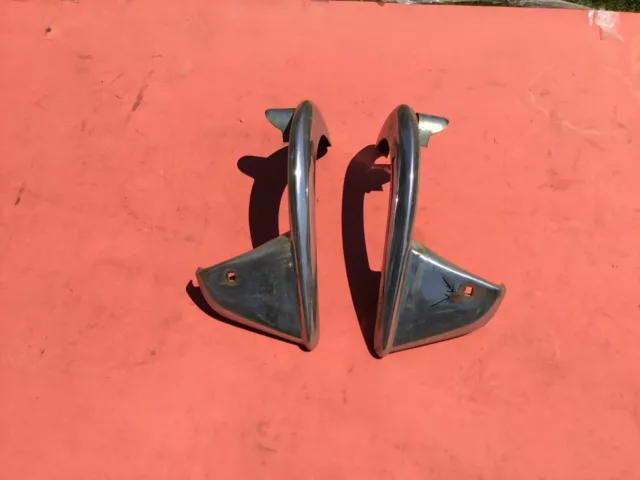 1955 Chevrolet Accessory front bumper End guards￼.Original Pair