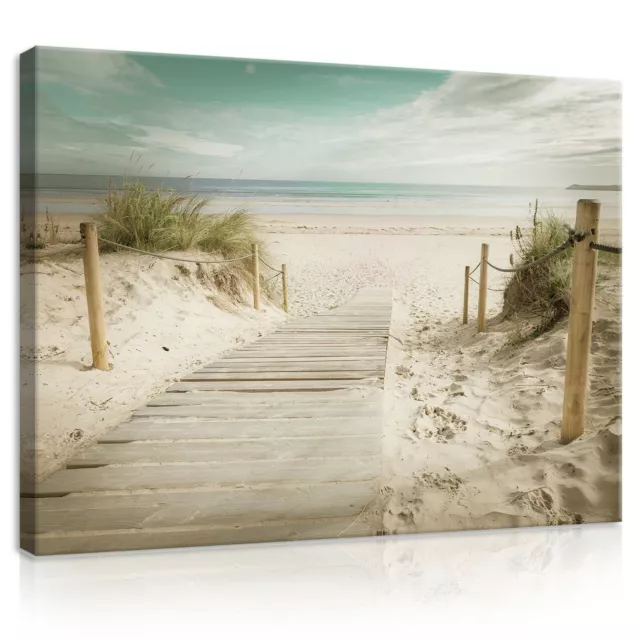 Leinwand Bild Wandbilder Bilder XXL Strand Meer Natur Landschaft Wohnzimmer 66