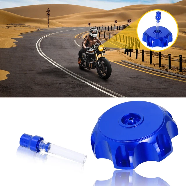 BLUE MOTORCYCLE CNC Gas Fuel Tank Cap Cover Pipe for Kawasaki KX65 KX85