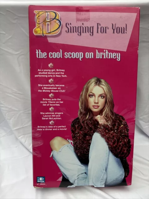 New  2001 YaBoom Britney Spears Singing For You Lucky Pink Dress Boa Doll 3