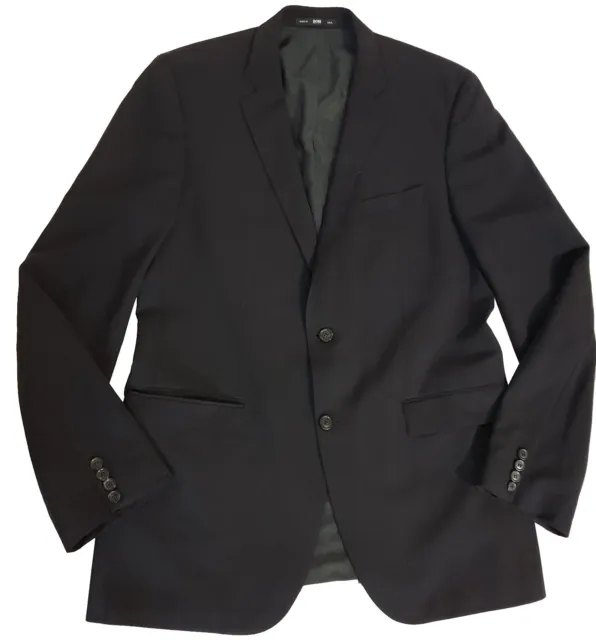 HUGO BOSS Jam 76 Sharp1 Black Sports Coat Jacket Wool Two Button Stretch Men 42L