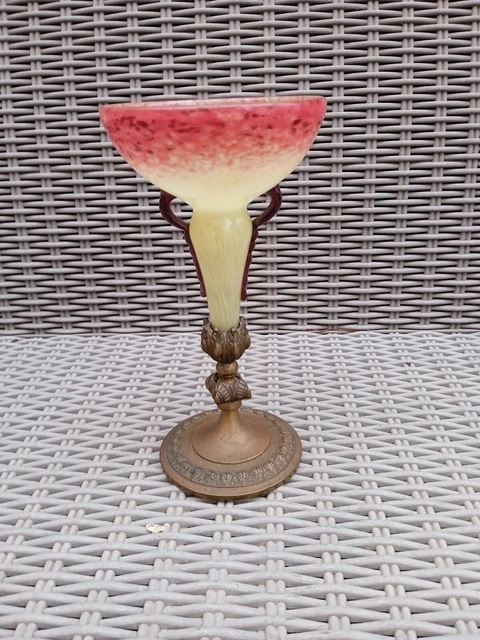 Superbe Coupe en verre avec monture Bronze SCHNEIDER ??