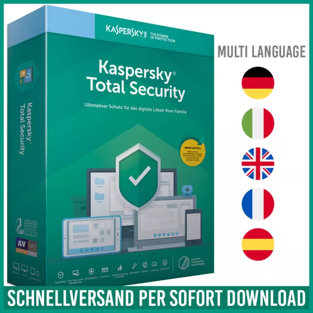 Kaspersky Total Security 2024 (Plus) | 1 PC - 3PC - 5PC | spedizione rapida