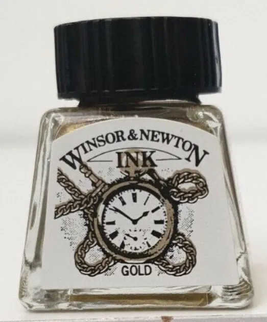 WINSOR & NEWTON Artists Zeichentinte 14ml Flasche - Gold-