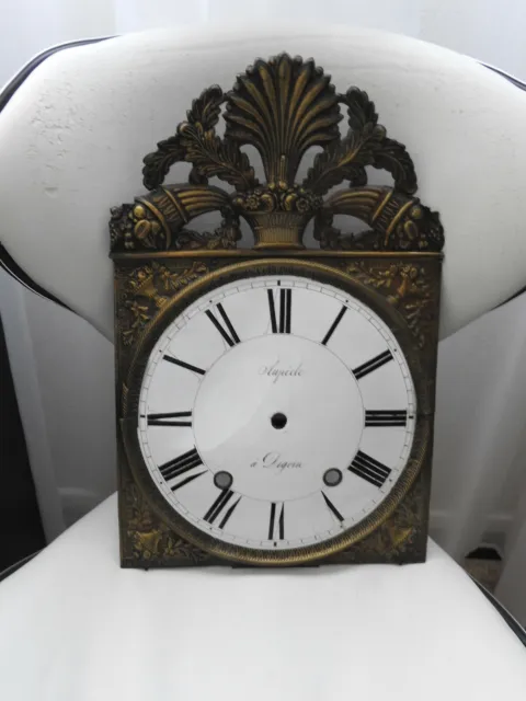 ANCIEN FRONTON FACADE HORLOGE comtoise ROI SOLEIL XIX °cadran pendule CLOCK UHR