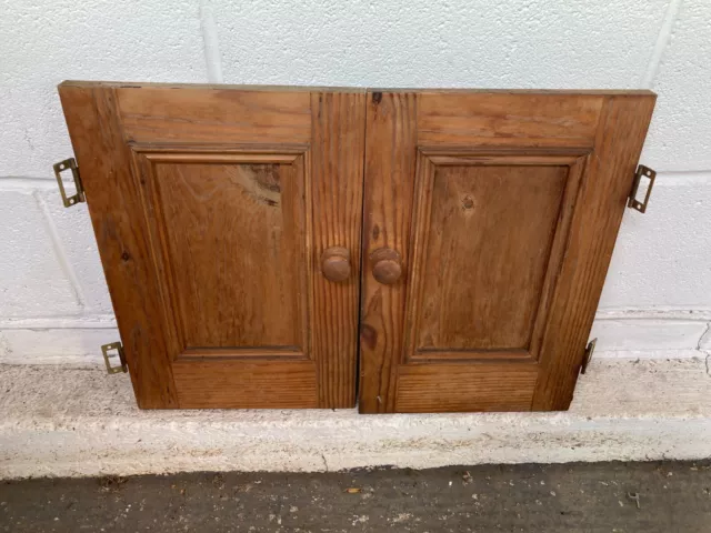 Puertas pequeñas de gabinete de pino natural liso x 2 cocinas