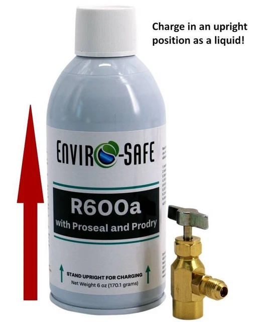 R600a Refrigerant with ProSeal & ProDry Includes Taper, 1 6 oz. Can Kit
