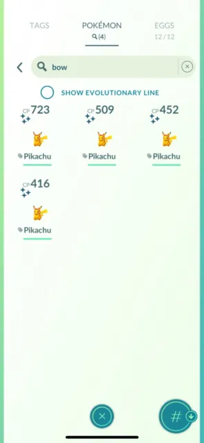 Pokemon G0 - May's Bow Shiny Pikachu Same day/30 day trade